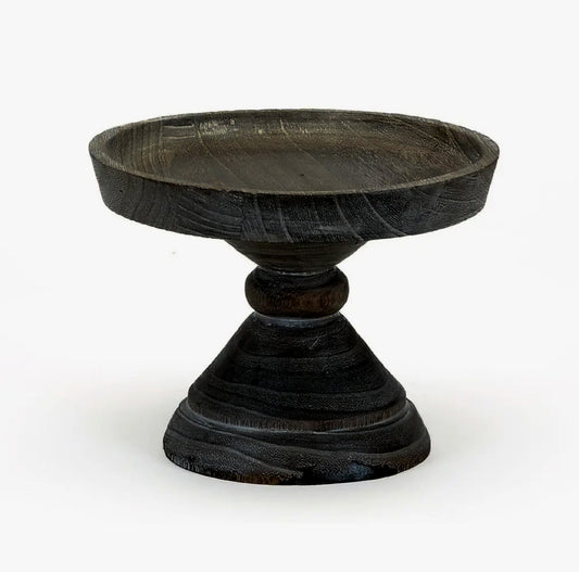 round wood pedestal