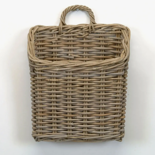 rattan wall basket