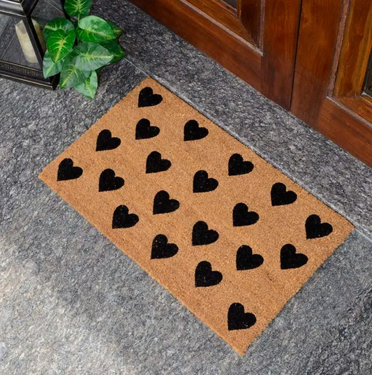 little hearts door mat