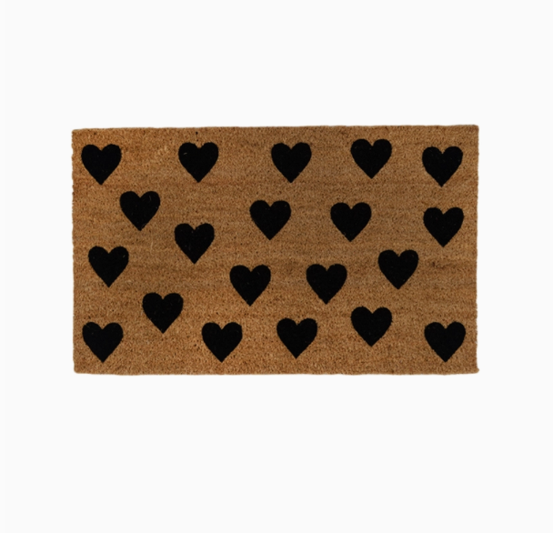 little hearts door mat
