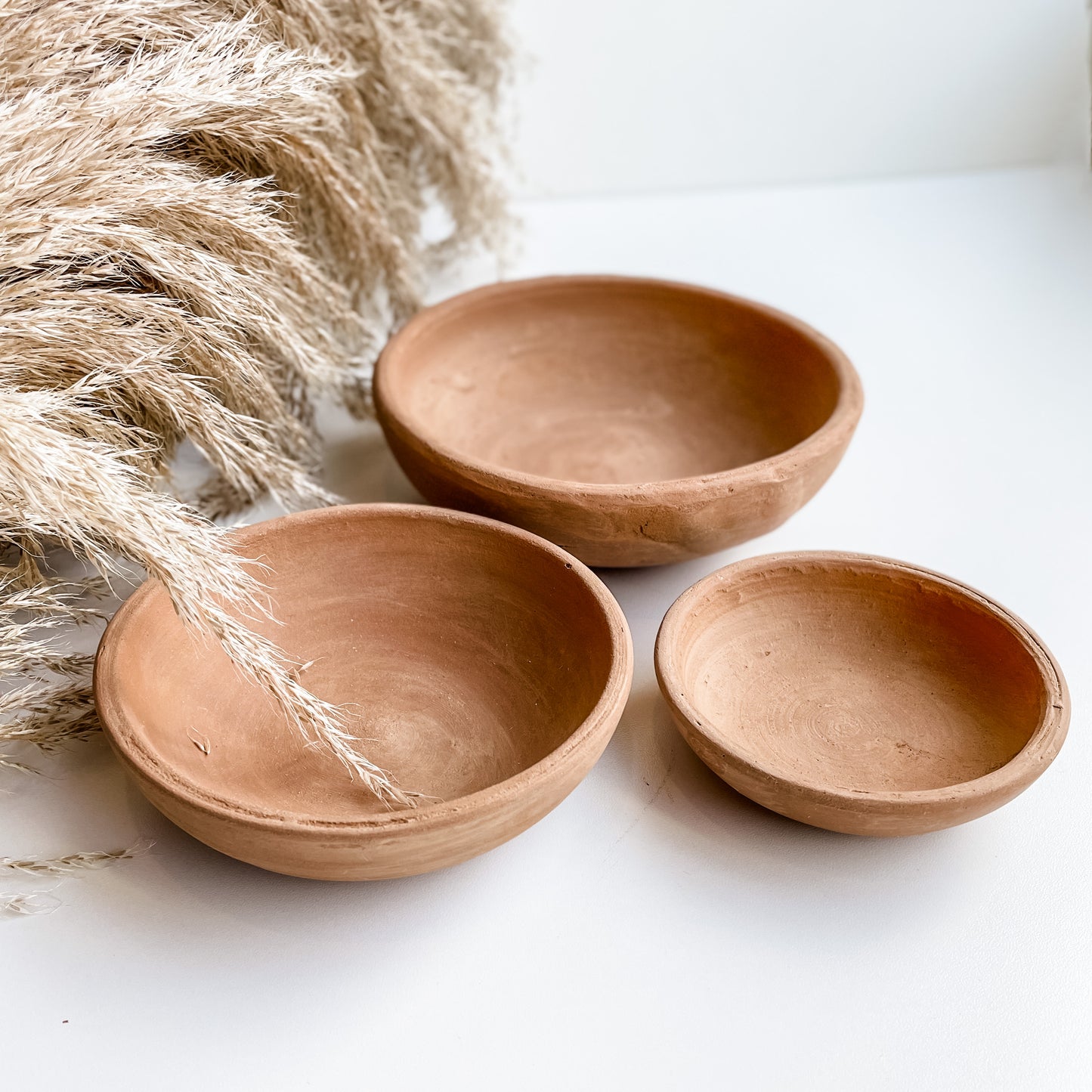 terracotta bowls // set of 3