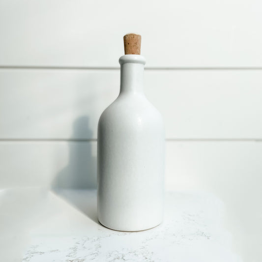 stoneware matte white bottle