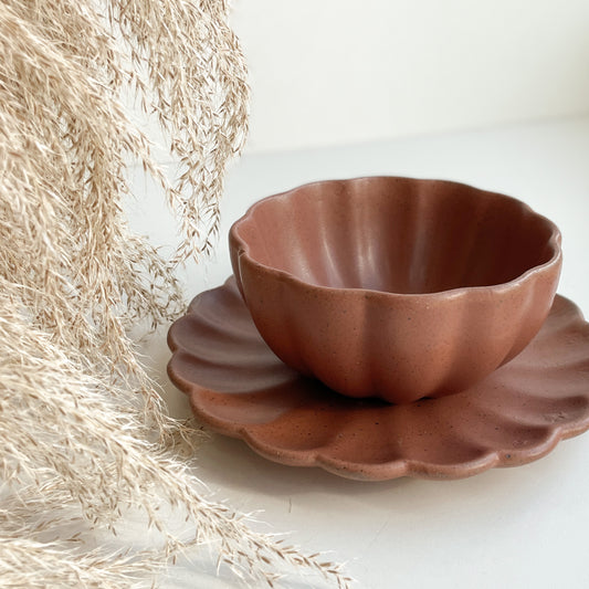 scalloped flower bowl