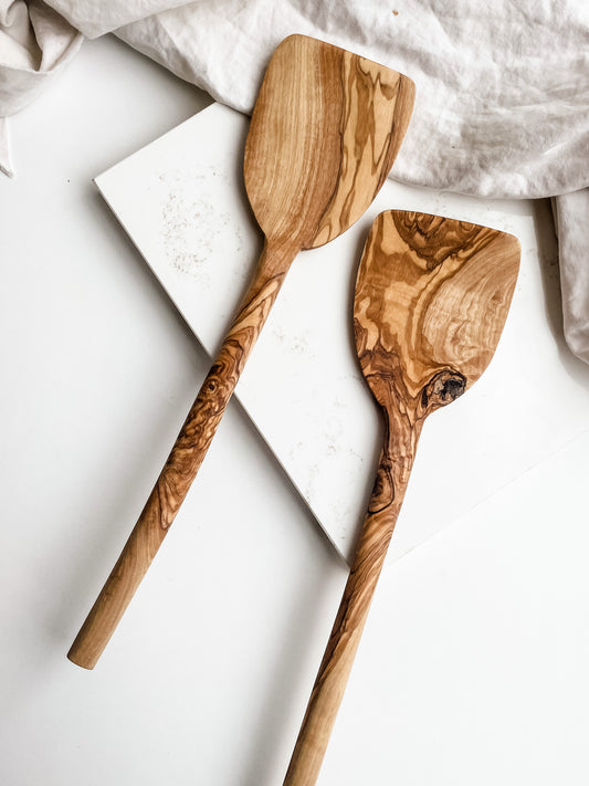 olive wood pancake spatula