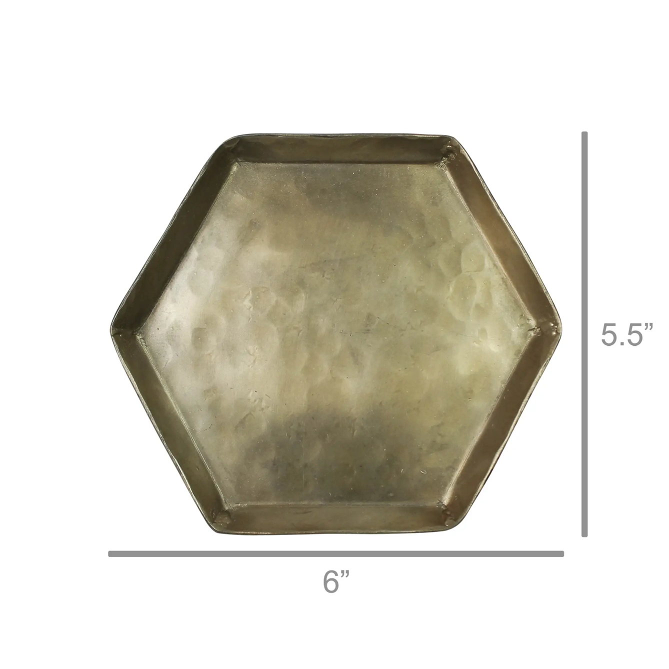 brass hexagonal tray