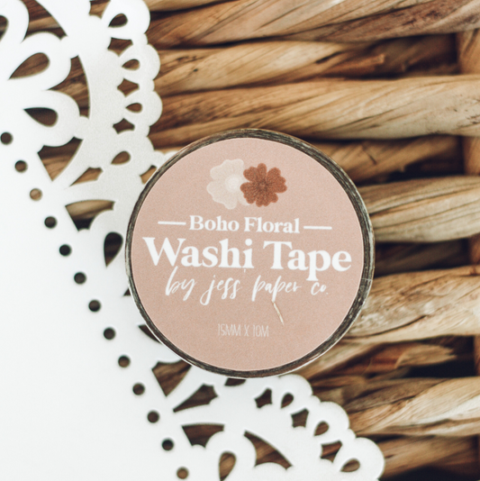 boho floral washi tape