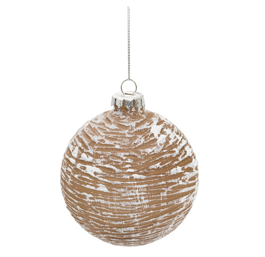 brown texture glass ornament