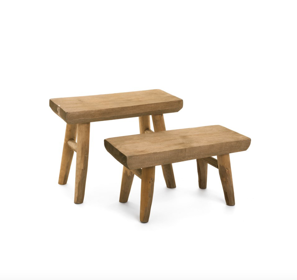 natural wood stools // 2 sizes