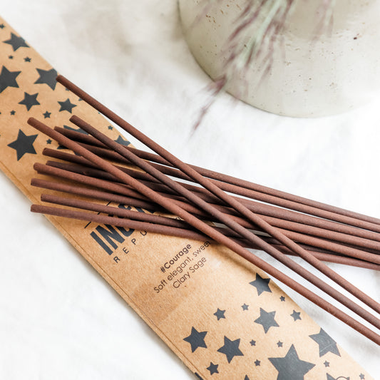 "courage" Clary sage incense stick pack